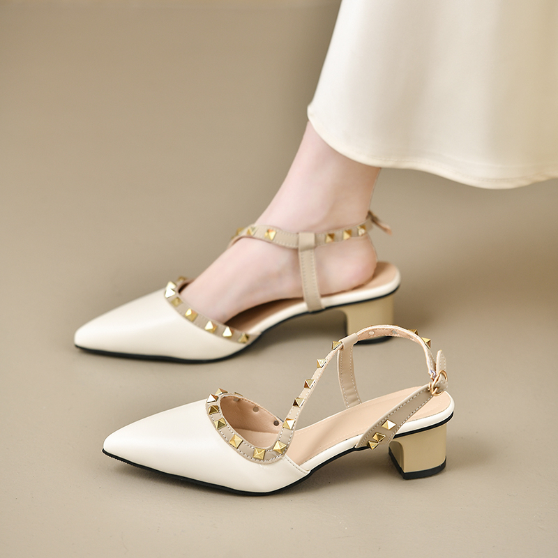 Women'S Shoes Trendy - Sandalias brillantes con correa y hebilla