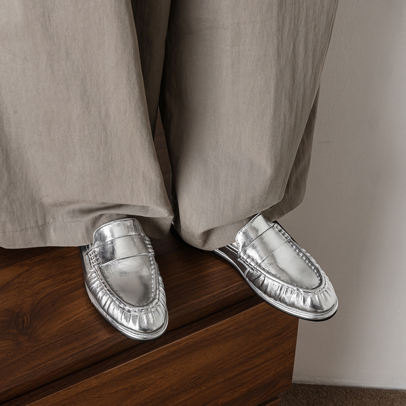 Women'S Heels - Mocasines de Mujer de Cuero Genuino