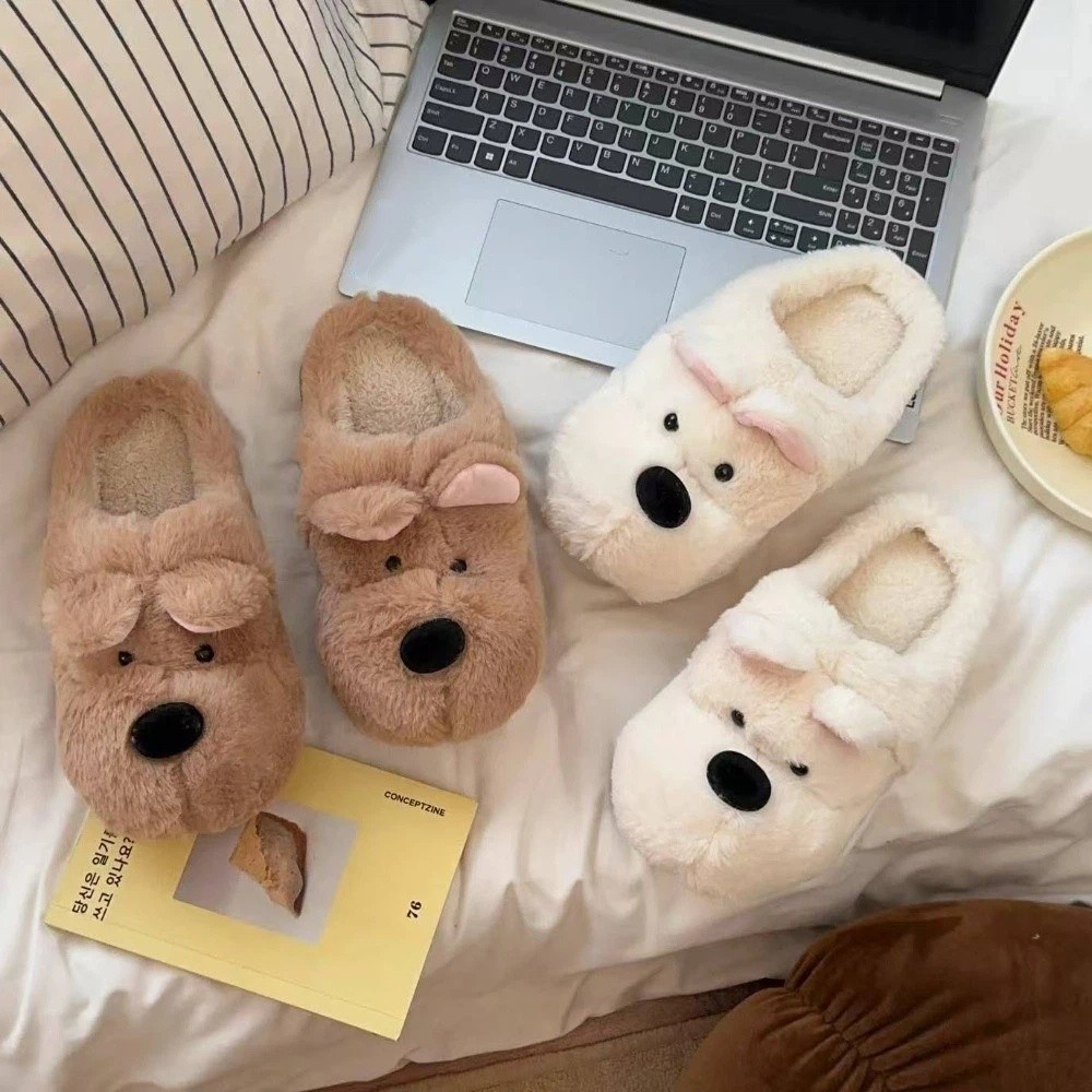 Fluffy Fur Slipper - Zapatillas de felpa esponjosas para cachorros