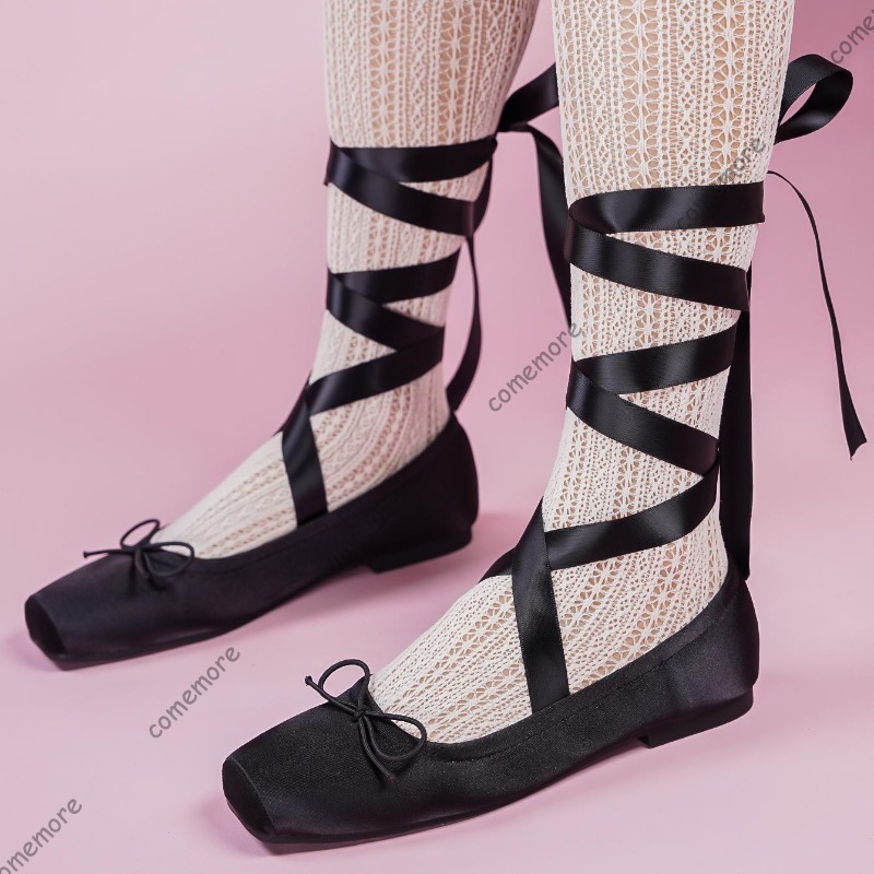 Shoes For Women Flats - Zapatillas de ballet con lazo de