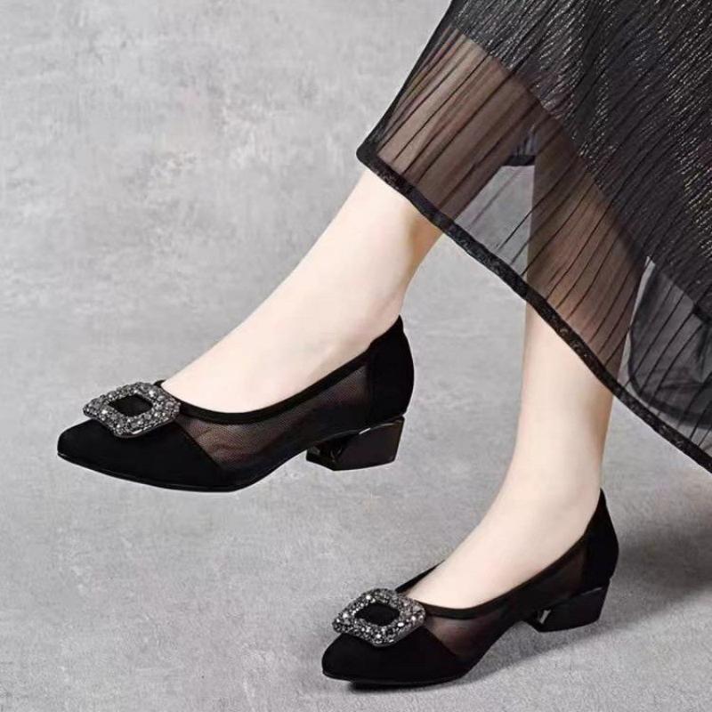Women'S Heels - Elegantes Zapatos de Tacón Cuadrado con