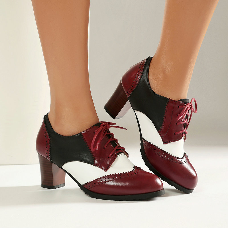 Women'S Xti Shoes - Zapatos Oxford Brogue Vintage de Dos