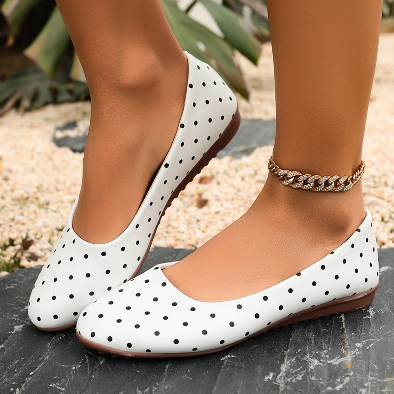 Zapatos Planos Blancos con Pun - Shoes For Women Flats reseña y precio