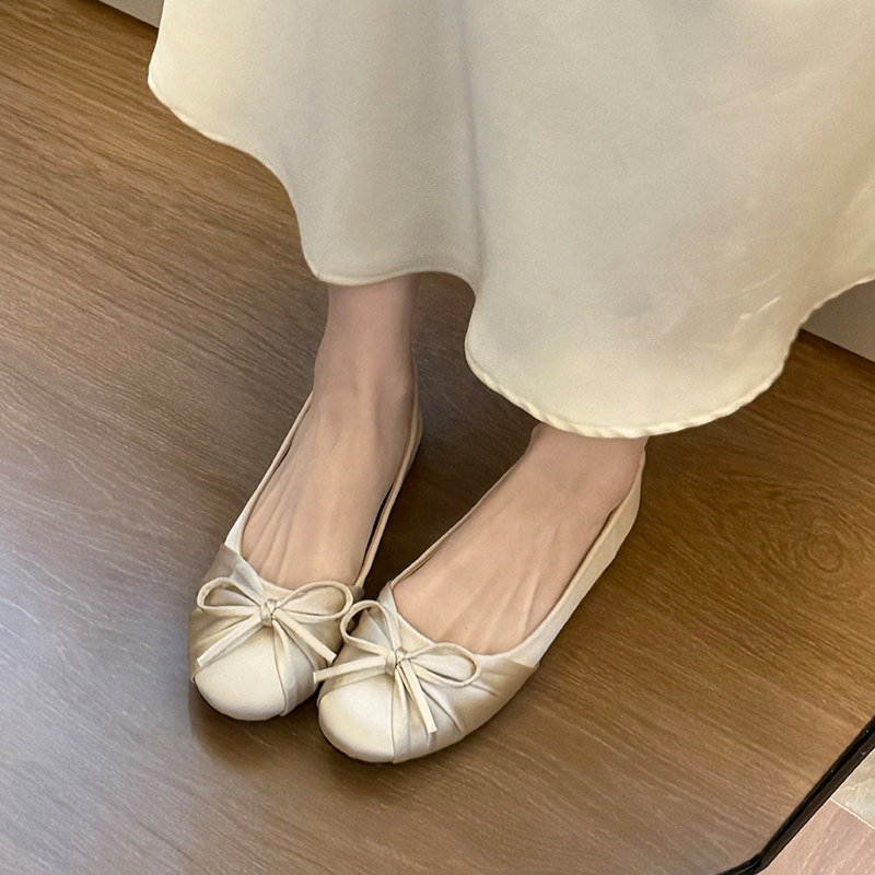 Nuevos Zapatos Planos de Satén - Slingback Pumps Women reseña y precio