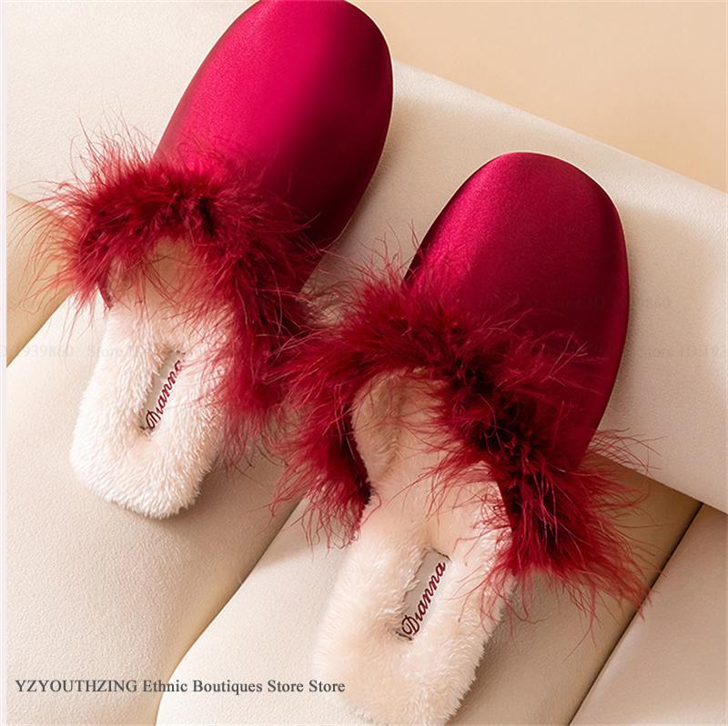 Pantuflas de Plumas de Lujo, P - Fluffy Fur Slipper reseña y precio