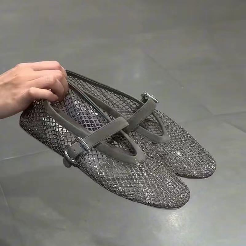 Sandalias Baotou con Pedrería  - Slingback Pumps Women reseña y precio