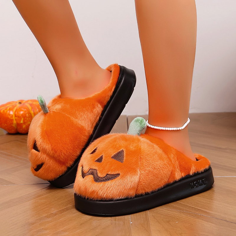 Pantuflas de Calabaza 3D para  - Fluffy Fur Slipper reseña y precio