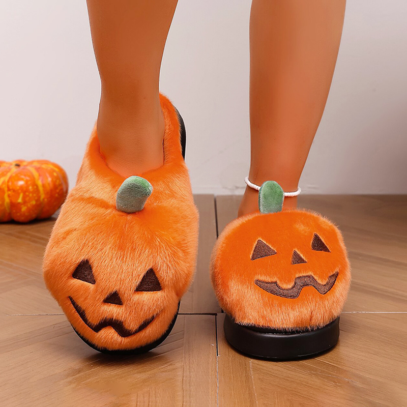 Pantuflas de Calabaza 3D para  - Fluffy Fur Slipper reseña y precio